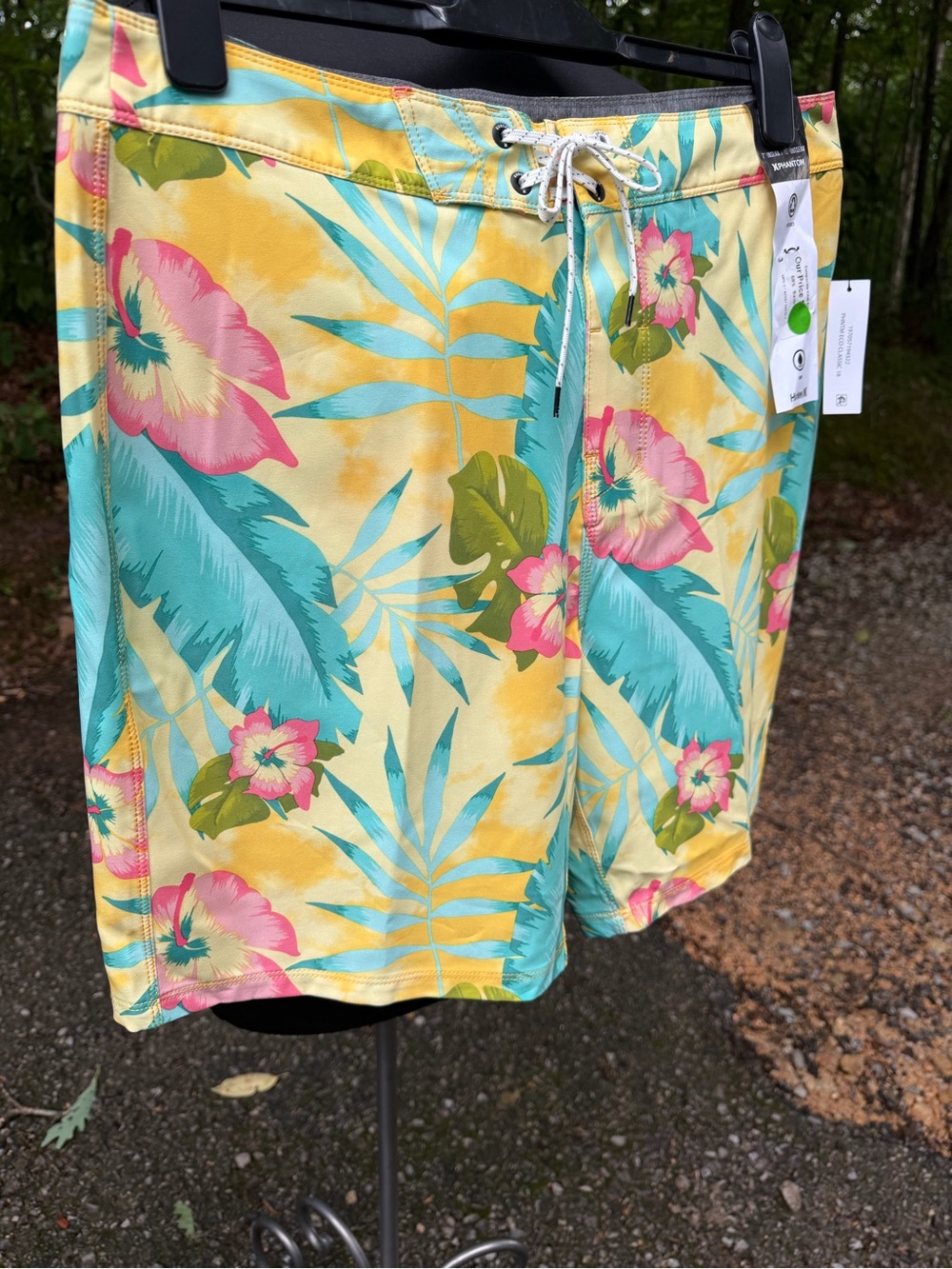 Hurley Men's Tropical Yellow Floral Swim Shorts